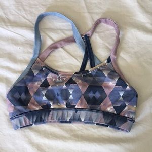 Geometric sports bra